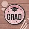 25 Count Pink Graduation Dessert Plates Disposable Party Essentials for Grads 7 1/4 Inch